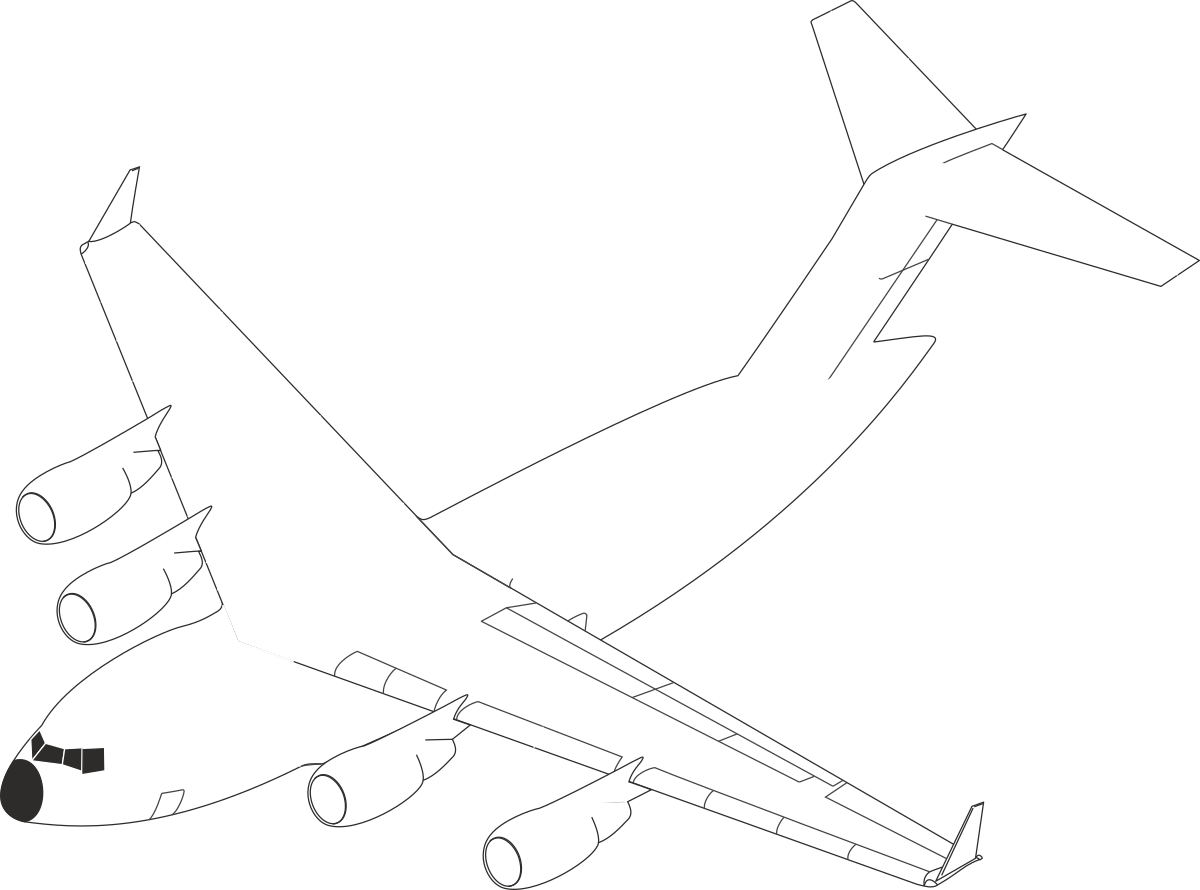Plane Flying in the Sky Clipart - High-Quality SVG Graphics