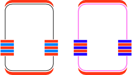 Colorful Pair of Cell Phones Clipart - Perfect for Creative Designs