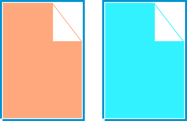Blue and Orange Recal Clipart - Creative Borders and Miscellaneous Designs