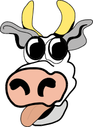 Cow Clipart with Big Nose and Big Eyes  Perfect for Fun Designs