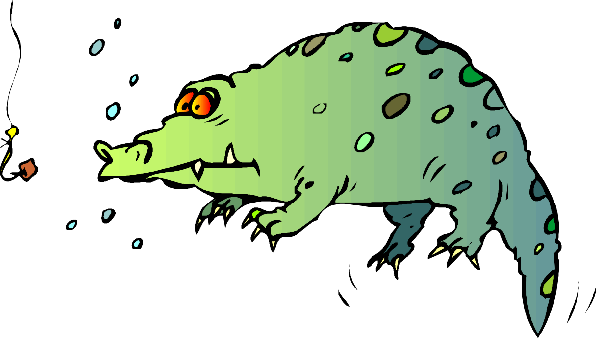 Green Dinosaur on Black Background - Vibrant Clipart Illustrations