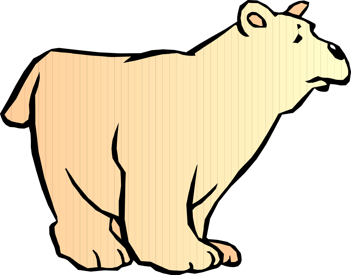 a bear standing on its hinds clip art png transparent Bear Standing on Hinds - Dynamic Clipart for Nature Themes