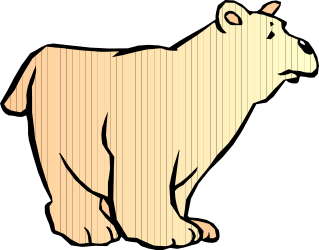 Bear Standing on Hinds - Dynamic Clipart for Nature Themes