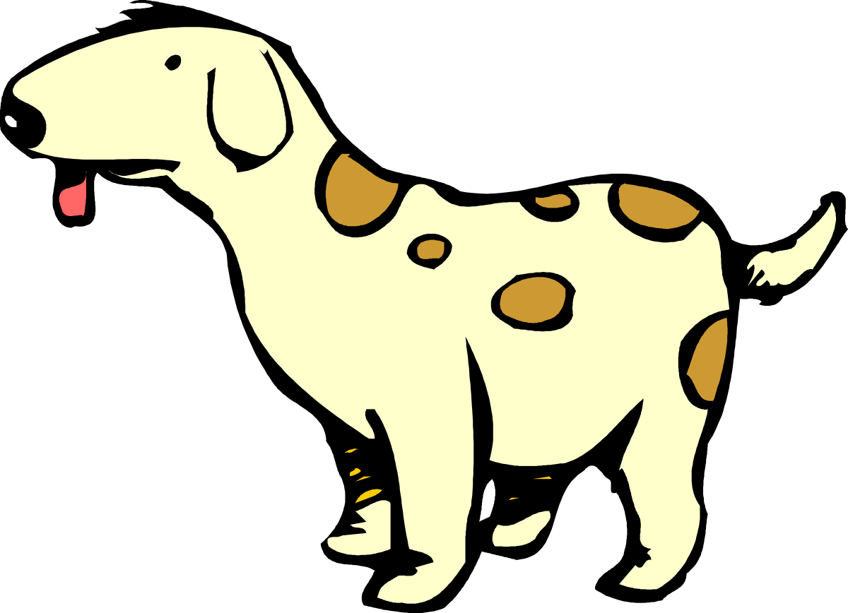 Brown and White Spotted Dog Clipart - Adorable Pet Illustrations