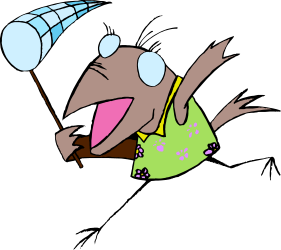 Cartoon Elephant with Umbrella and Hat - Whimsical Clipart