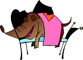Dog in Pink Vest Clipart: Playful and Charming Illustrations