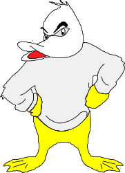 Cartoon Duck Clipart with Big Nose - Fun and Playful Illustration