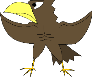 Bird Clipart: Stunning Black Wings with Yellow Beak