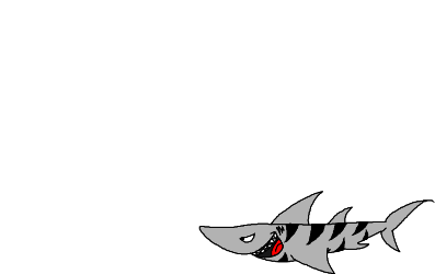 Shark with Red Eye and Black Background Clipart