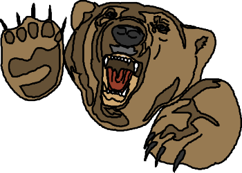 Brown Bear Open Mouth Clipart  Stunning Wildlife Illustration