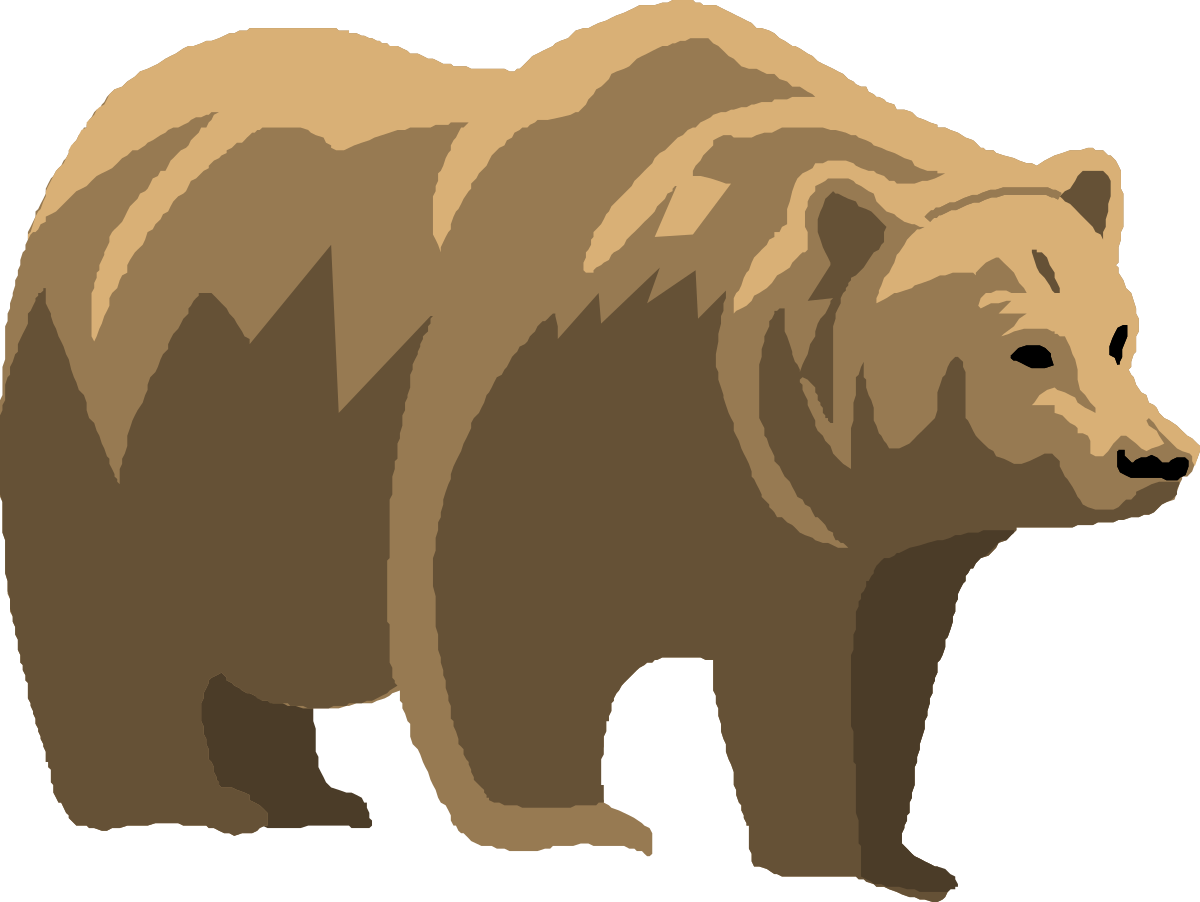 Brown Bear Standing on Black Background - Stunning Clipart for Any Project