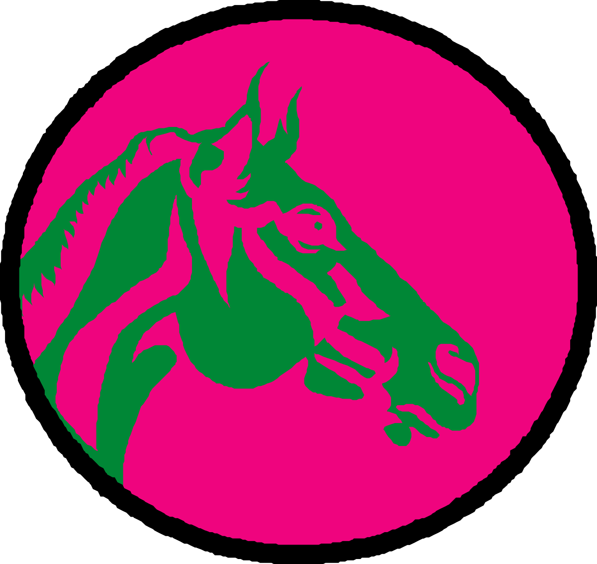 a horse head in a circle clip art png transparent Horse Head in Circle Clipart - Elegant Equine Illustration