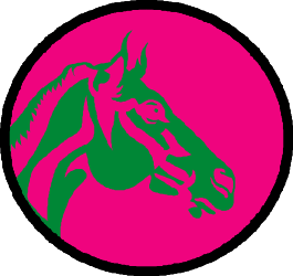 Horse Head in Circle Clipart - Elegant Equine Illustration