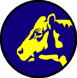 Yellow Horse in Blue Circle Clipart - Vibrant and Playful Artwork