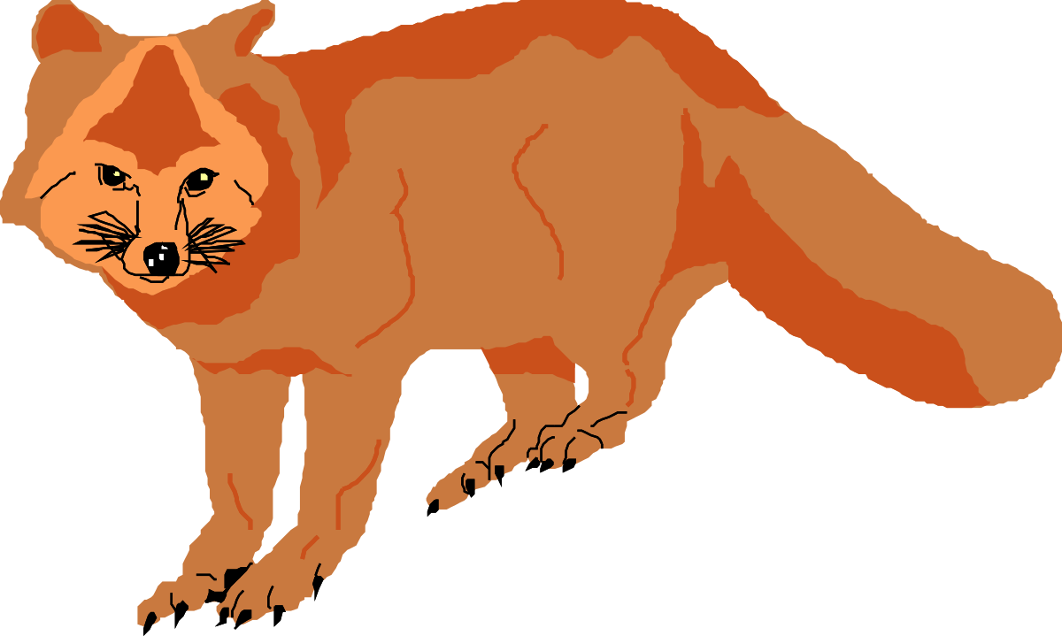 a fox with a long tail and a tail clip art png transparent Fox Tail Clipart: Captivating Long-Tailed Fox Illustration
