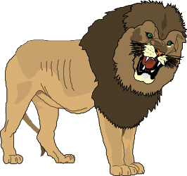 Lion Clipart with Open Mouth - Stunning Animal Illustration