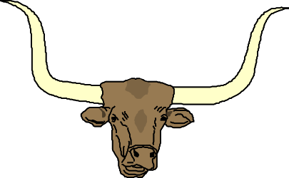 Bull Head Clipart with Long Horns for Dynamic Designs
