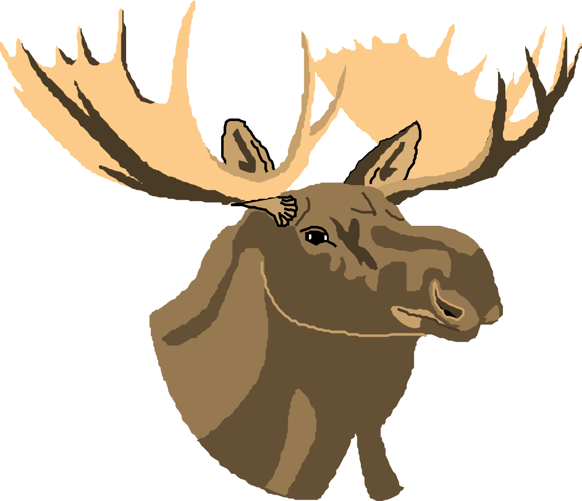 Moose Head Clipart: Surreal Ant-Inspired Antlers