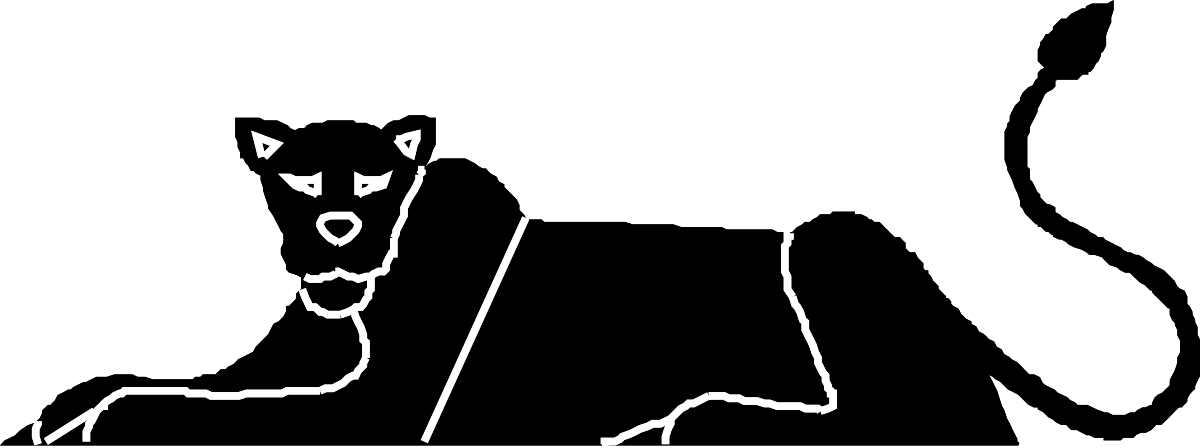 a black and white silhouette of a lion clip art png transparent Lion Silhouette Clipart - Bold Black and White Design
