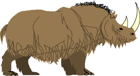 Brown Bison with Long Horns Clipart for Nature Themes