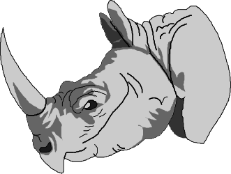 Rhino Head Clipart: Bold and Majestic Animal Illustration