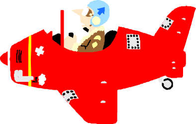 Cartoon Airplane with Pilot - Fun and Whimsical Clipart