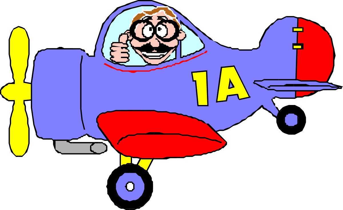 Cartoon Airplane with Pilot Clipart: Fun and Whimsical Aviation Graphics