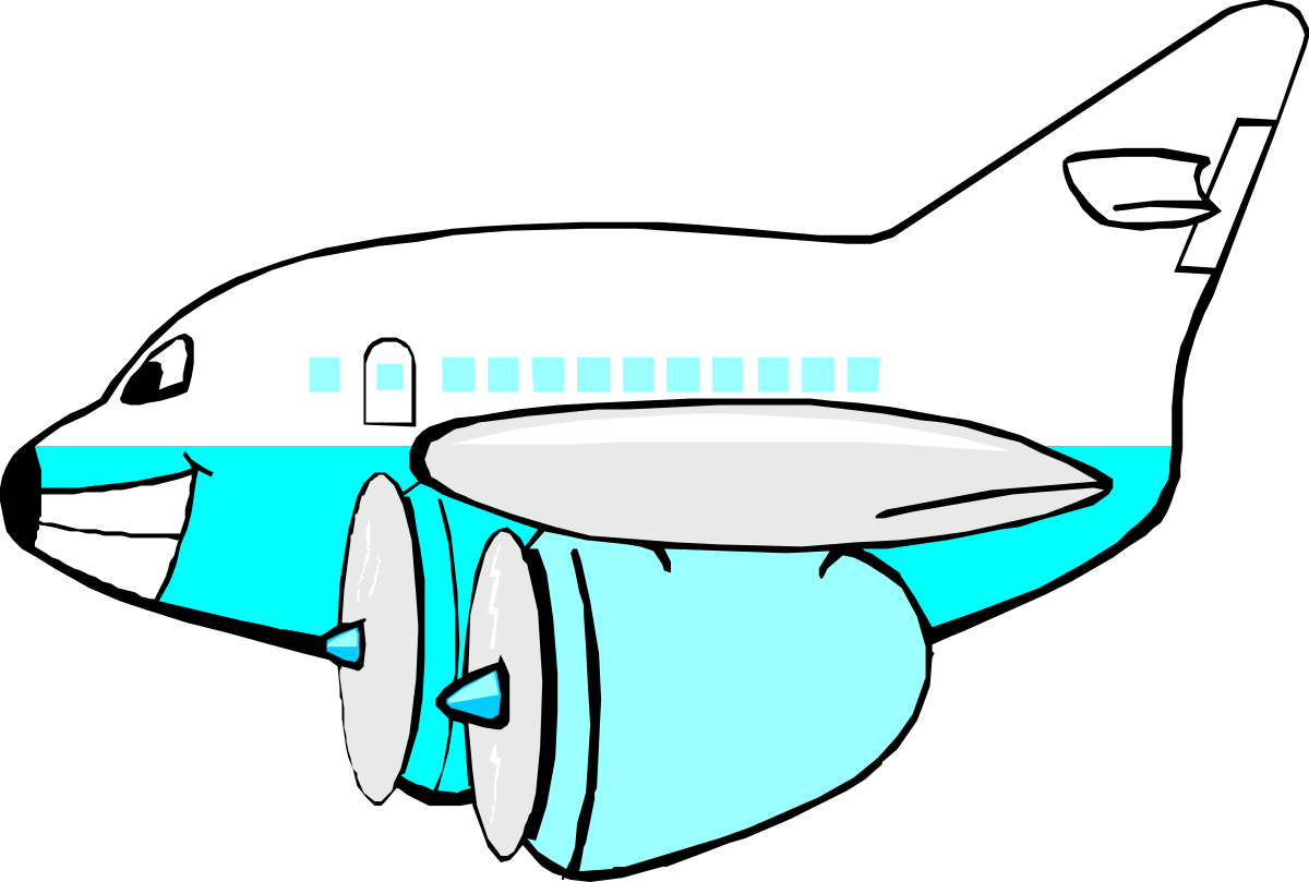 Blue-Tailed Airplane Clipart: Perfect for Travel Themes