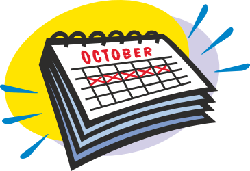 October Calendar Clipart: Celebrate the Month with Style