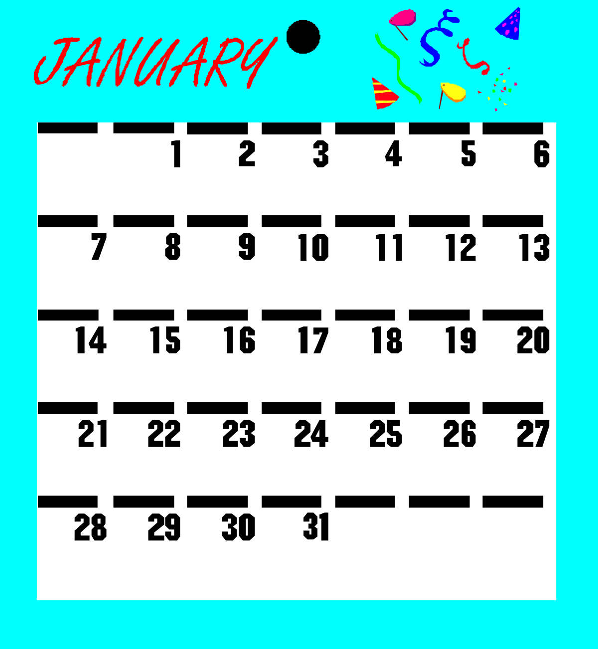 Calendar Clipart: Organize Your Month with Vibrant Visual Reminders