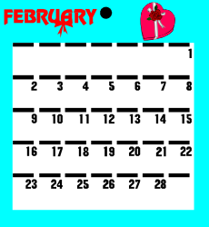 February Calendar Clipart: Vibrant Designs for Your Projects