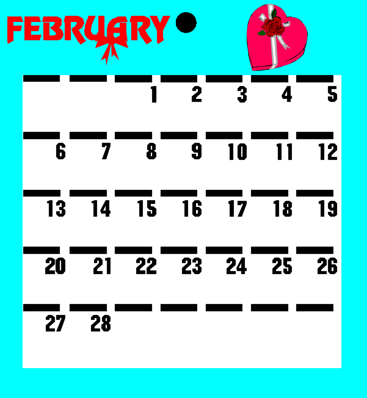 a calendar with the date of february clip art png transparent February Calendar Clipart - Personal Organizer for Monthly Planning