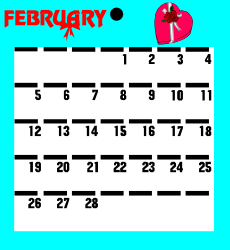 February Calendar Clipart: Vibrant Designs for Your Projects