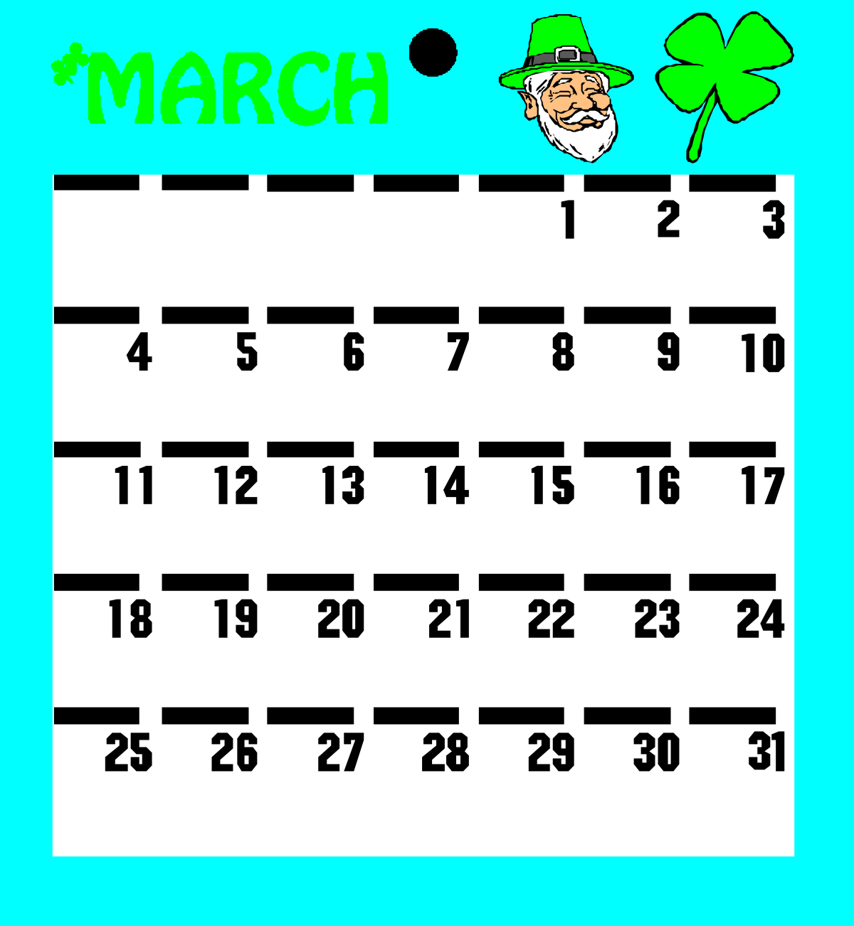 march calendar with a green hat and shamrock clip art png transparent March Calendar with Green Hat and Shamrock Clipart