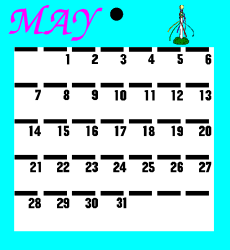 Calendar Clipart: Cartoon Character Organizer for Fun Planning