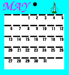 Calendar Clipart: Cartoon Character Monthly Organizer for Planning