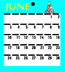 June Calendar Clipart: Vibrant and Customizable Date Designs