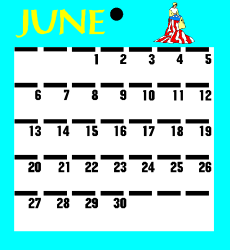 June Calendar Clipart: Vivid Monthly Planner Visuals