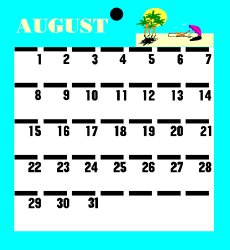 Calendar Clipart: Monthly Personal Organizer with Holidays and Reminders
