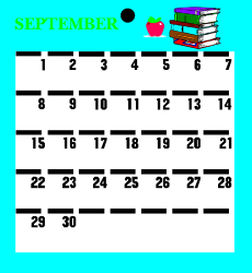 September Calendar with Books and Apple - Organize Your Year Efficiently