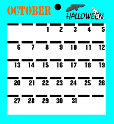 Halloween Calendar Clipart: Spooky Celebration Essentials