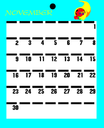 Calendar Clipart Featuring Monthly Date Highlights