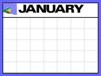 January Calendar Clipart: Vibrant Monthly Planner Design