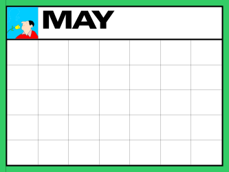 May Green Frame Clipart for Seasonal Celebrations