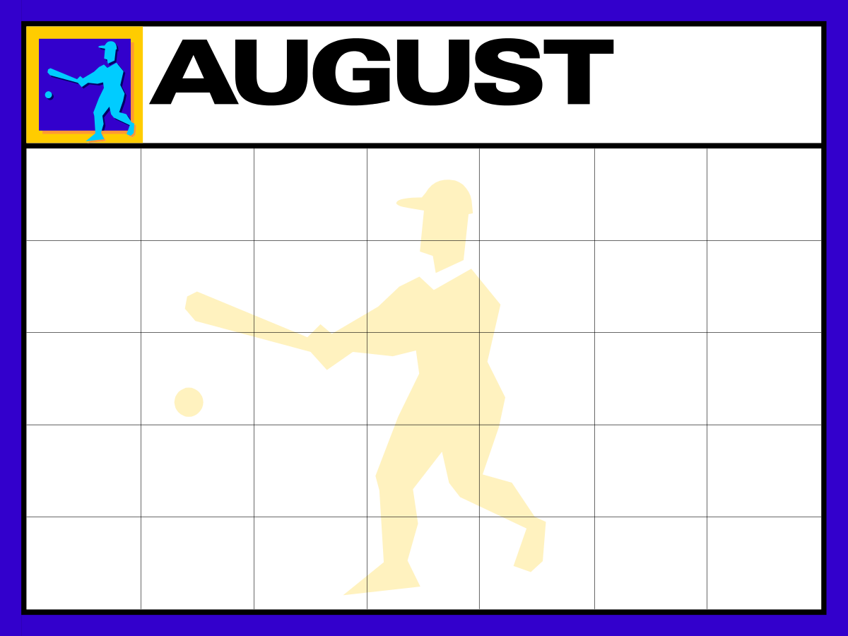 Baseball Clipart: Celebrate August with Vibrant Baseball Illustrations