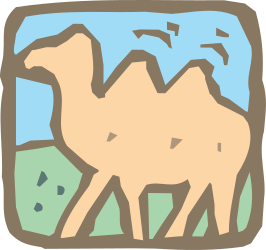 Camel Standing in Grass - High-Quality Clipart for Your Projects