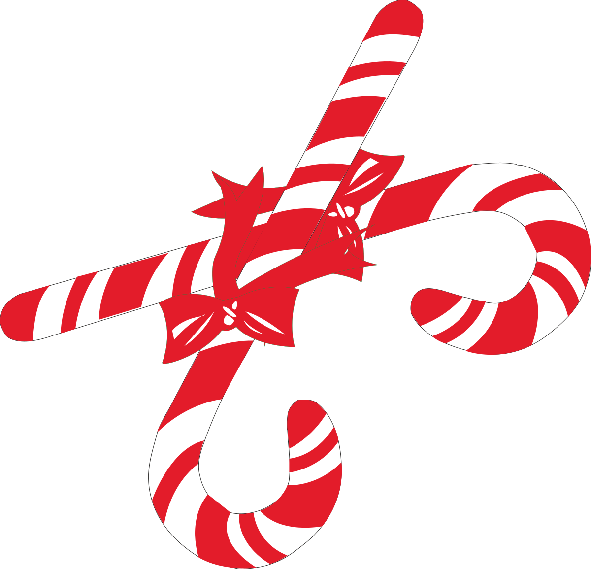 Candy Cane Borders for Holiday Festivities - Clipart Image