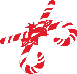 Candy Cane Borders for Holiday Festivities - Clipart Image