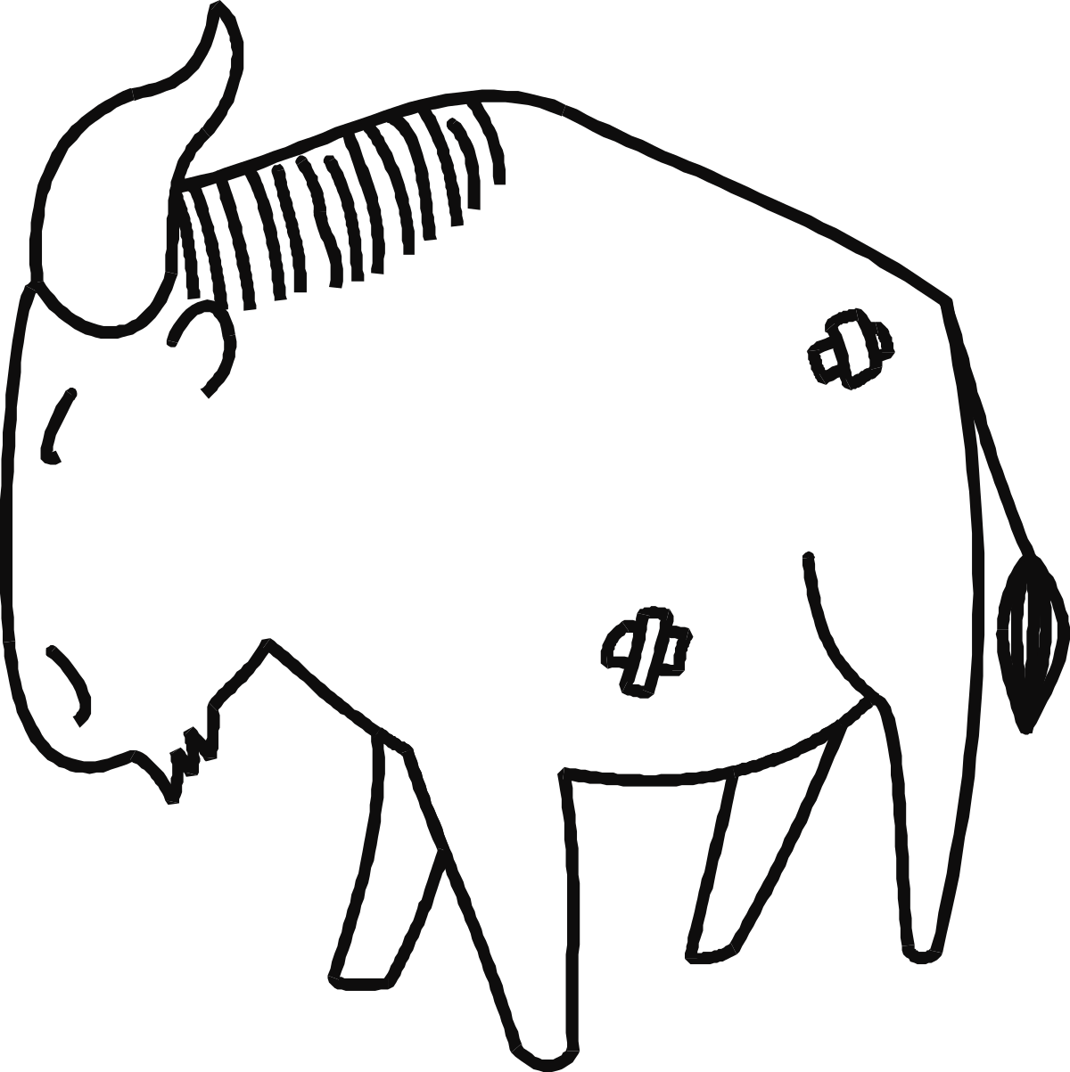 a white rhino silhouetted against a black background clip art png transparent White Rhino Silhouette Against Black Background - Stunning Clipart