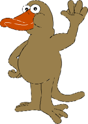 Cartoon Duck Clipart with Big Nose - Fun and Playful Illustrations